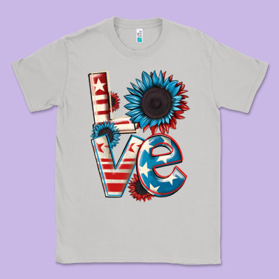 Love 4th Of July Classic Tee Designed By Cowgirlartshop