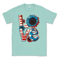 Seafoam Love 4th of July Classic Tee - CowGirlArtShop