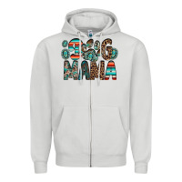 Dove Grey dog mama Zipper Hoodie - RacoonDesign