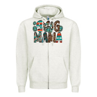Oatmeal Heather dog mama Zipper Hoodie - RacoonDesign