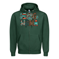 Sports Green dog mama Zipper Hoodie - RacoonDesign