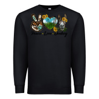 Black Peace Love Donkey Head Premium Sweatshirt - LillyAllenDesigns