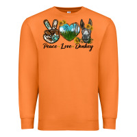 Carrot Peace Love Donkey Head Premium Sweatshirt - LillyAllenDesigns