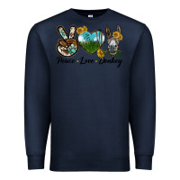 Navy Peace Love Donkey Head Premium Sweatshirt - LillyAllenDesigns