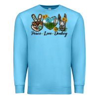 Ocean Blue Peace Love Donkey Head Premium Sweatshirt - LillyAllenDesigns