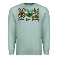 Seafoam Peace Love Donkey Head Premium Sweatshirt - LillyAllenDesigns