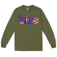 Army Green love 4th of july Long Sleeve Tee - Zillion Design Studio