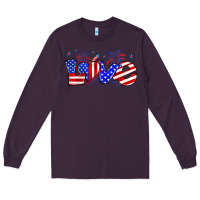 Plum love 4th of july Long Sleeve Tee - Zillion Design Studio