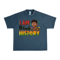 Midnight Navy i am black history with afro black boy Urban Heavy Tee - texasbilliewilder