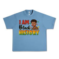 Pebble Blue i am black history with afro black boy Urban Heavy Tee - texasbilliewilder