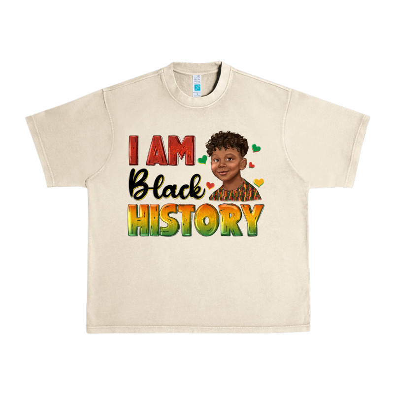 I Am Black History With Afro Black Boy Urban Heavy Tee by texasbilliewilder | Teevron