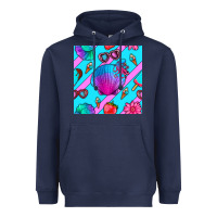 Navy sea shell Heavyweight Hoodie - BundleAndBundleShop