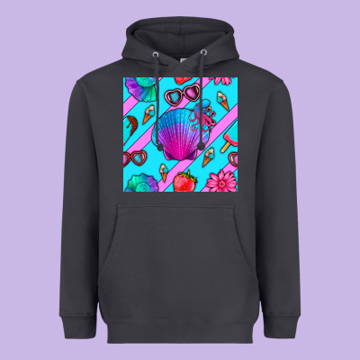 Sea Shell Heavyweight Hoodie Designed By Bundleandbundleshop