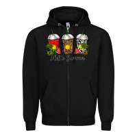Black hello summer Zipper Hoodie - CowhideDigitalArt
