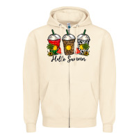 Sandshell hello summer Zipper Hoodie - CowhideDigitalArt