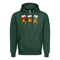 Sports Green hello summer Zipper Hoodie - CowhideDigitalArt