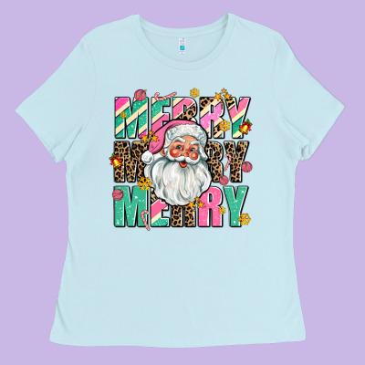 Merry Merry Merry Ladies Tee Designed By Adodesignshop
