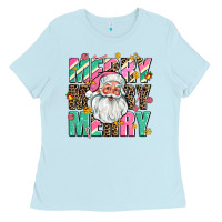 Baby Blue merry merry merry Ladies Tee - AdoDesignShop