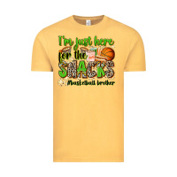 Vintage Mustard im just here for the snacks basketball brother Vintage Tee - Zillion Design Studio
