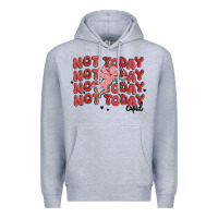 Heather Grey not today cupid Premium Hoodie - MaliasSmallBusiness