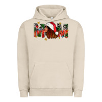 Pigment French Oak Western Mom With Woman In Santa Hat Urban Hoodie - BundleAndBundleShop