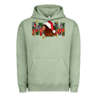 Pigment Oil Green Western Mom With Woman In Santa Hat Urban Hoodie - BundleAndBundleShop