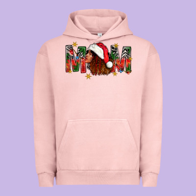 Western Mom With Woman In Santa Hat Urban Hoodie Designed By Bundleandbundleshop