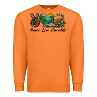 Carrot Peace Love Crocodile Premium Sweatshirt - LillyAllenDesigns