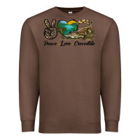 Chestnut Peace Love Crocodile Premium Sweatshirt - LillyAllenDesigns