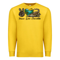 Lemon Peace Love Crocodile Premium Sweatshirt - LillyAllenDesigns