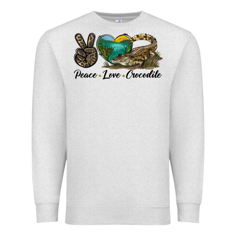 Peace Love Crocodile Premium Sweatshirt by LillyAllenDesigns | Teevron