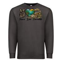 Smoke Peace Love Crocodile Premium Sweatshirt - LillyAllenDesigns