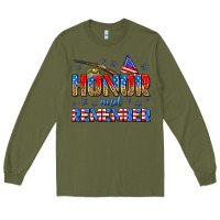Army Green honor and remember Long Sleeve Tee - Zillion Design Studio