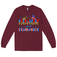 Burgundy honor and remember Long Sleeve Tee - Zillion Design Studio