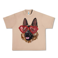 Burro German shepherd with love glasses Urban Heavy Tee - RanaPortraitStore