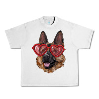 Lunar Rock German shepherd with love glasses Urban Heavy Tee - RanaPortraitStore
