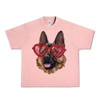 Salmon German shepherd with love glasses Urban Heavy Tee - RanaPortraitStore