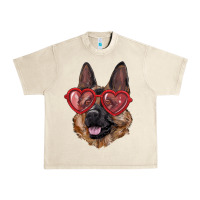 Sandshell German shepherd with love glasses Urban Heavy Tee - RanaPortraitStore