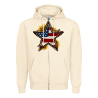 Sandshell western 4th of july star Zipper Hoodie - HRA Design Shop