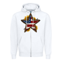 White western 4th of july star Zipper Hoodie - HRA Design Shop