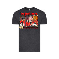 Vintage Black im just here for the snacks basketball sister Vintage Tee - Zillion Design Studio