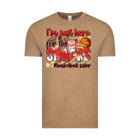 Vintage Coffee im just here for the snacks basketball sister Vintage Tee - Zillion Design Studio