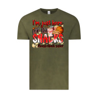 Vintage Olive im just here for the snacks basketball sister Vintage Tee - Zillion Design Studio