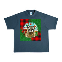 Midnight Navy christmas raccoon Urban Heavy Tee - BarkalooDesign