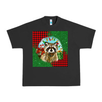 Pigment Black christmas raccoon Urban Heavy Tee - BarkalooDesign