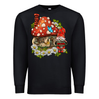 Black welcome gnome ladybug Premium Sweatshirt - BarkalooDesign