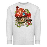 Oatmeal Heather welcome gnome ladybug Premium Sweatshirt - BarkalooDesign