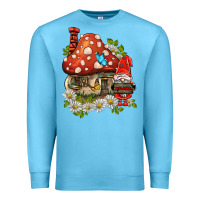 Ocean Blue welcome gnome ladybug Premium Sweatshirt - BarkalooDesign