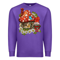 Purple welcome gnome ladybug Premium Sweatshirt - BarkalooDesign