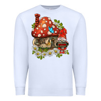 White welcome gnome ladybug Premium Sweatshirt - BarkalooDesign